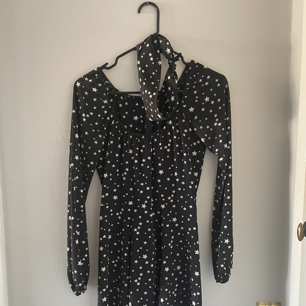 Valfre Star Dress - Dark Blue w Neck Scarf
